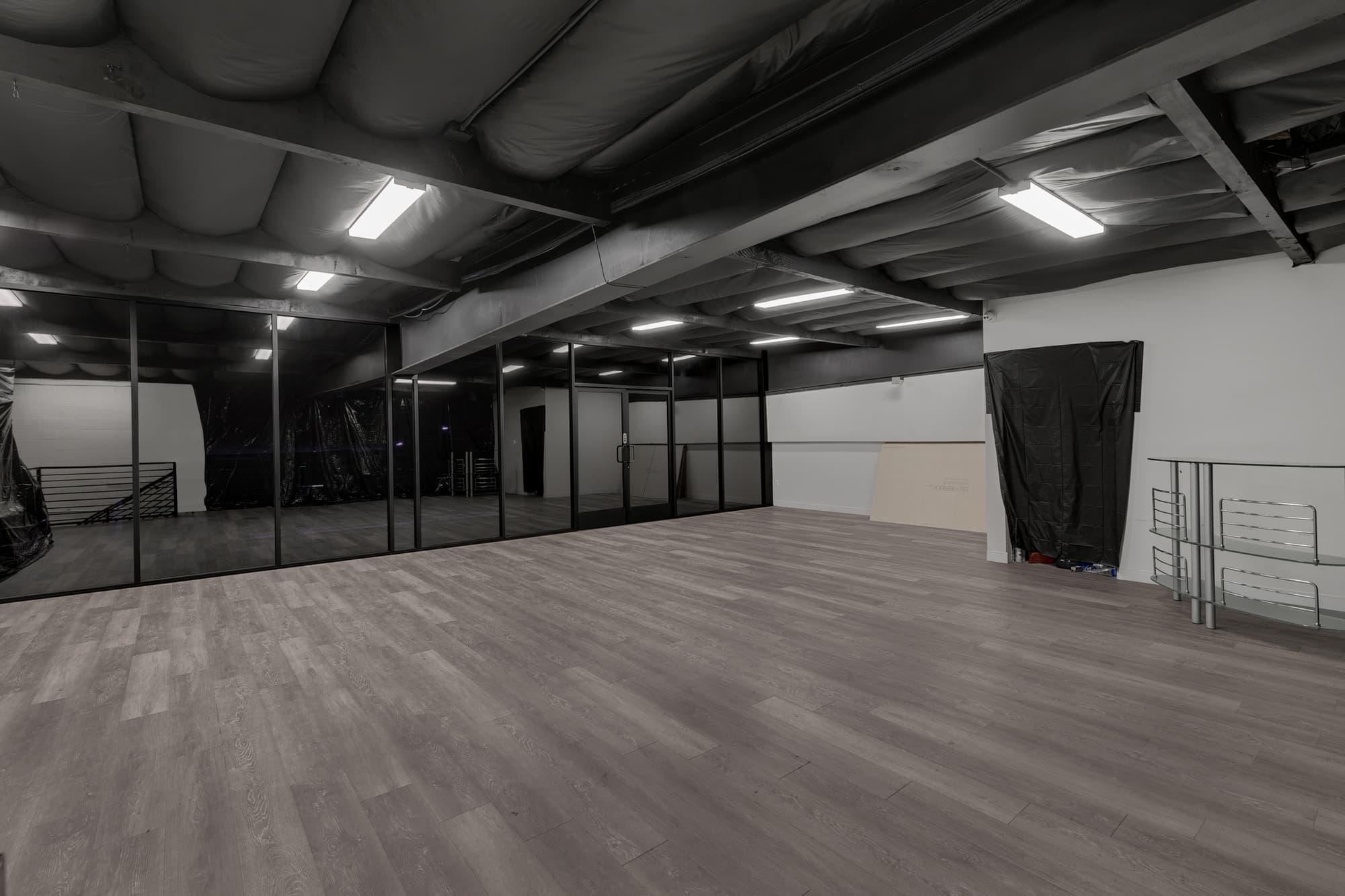 The upstairs space before setup